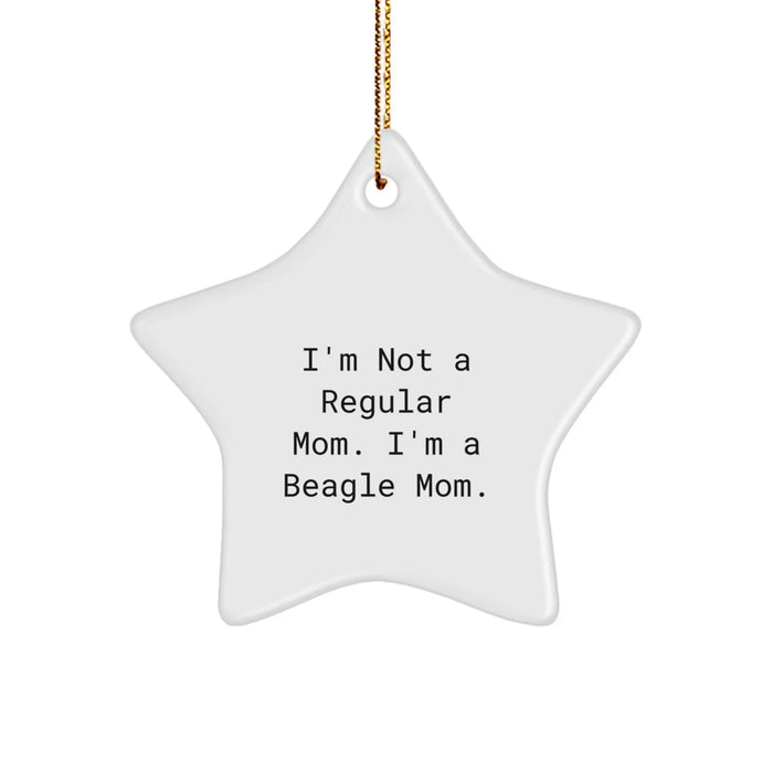 Funny Beagle Mom Gifts for Beagle Dog Lovers - Star Ornament for Christmas Unique Gifts from Friends or Family - Image 1
