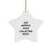 Funny Stamp Collecting Gifts from Friends - Star Ornament for Stamp Collecting Enthusiasts, Men, Women - Christmas Unique Star Decorations with 'Shit Happens. Stamp Collecting Helps.' Quote - Image 1
