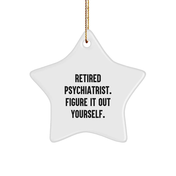 Figuring It Out Yourself Psychiatrist Gifts from Friends - Star Ornament for Christmas - Image 1