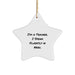Trainer Gifts from Friends, Funny Star Ornament for Christmas, 'I'm A Trainer. I Speak Fluently In genius.' Quote Trainer Decor - Image 1