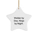 Funny Welder Christmas Unique Gifts from Men for Welder Friends, Star Ornament, 'Welder By Day. Ninja By Night.' - Image 1