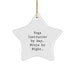 Yoga Instructor Star Ornament Gifts for Men and Women by Friends and Family - Funny Quote 'Yoga Instructor By Day. Ninja By Night.' - Image 1