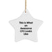 Funny CFO Gifts from Friends - This Is What An Awesome CFO Looks Like Star Ornament, White, Christmas Unique Gifts for CFO Men, Women, Family, Coworkers - Image 1