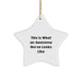 Funny Nurse Gifts from Men, Star Ornament for Christmas Unique Gifts, This Is What An Awesome Nurse Looks Like - Image 1