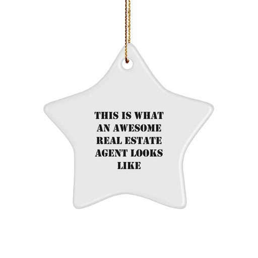Funny Real Estate Agent Gifts - Star Ornament - Christmas Unique Gifts from Friends for Real Estate Agent - Image 1