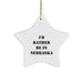 Funny Nebraska Star Ornament Gifts from Friends and Family for Nebraska Lovers I'd Rather Be In Nebraska Christmas Unique Gifts - Image 1