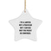 Funny Lawyer Gifts for Men Women Friends Family - I'm A Lawyer. Not A Magician - White Star Ornament - Image 1