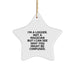 Funny Logger Star Ornament Gift for Him from Friends and Family Christmas Decorations with Gold Cord - Image 1