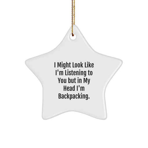 Funny Backpacking Star Ornament Gifts from Friends to Family for Christmas Decorations - Image 1