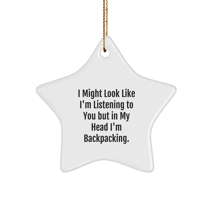 Funny Backpacking Star Ornament Gifts from Friends to Family for Christmas Decorations - Image 1