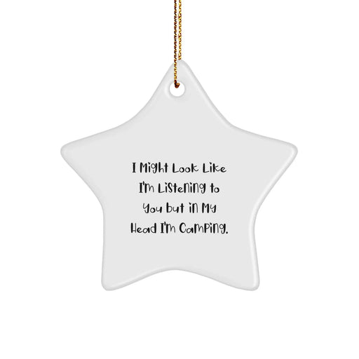 Camping Star Ornament Funny Gift for Men Camping Friends Christmas Unique Decorations from Family - Image 1
