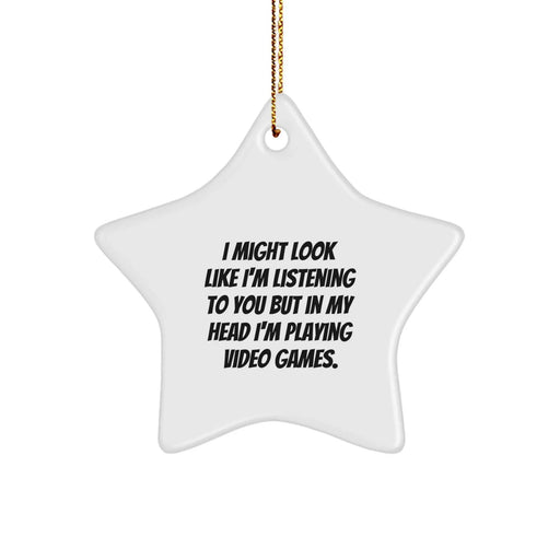 Fun Gaming Star Ornaments for Playing Video Games Enthusiasts, Funny Star Gift for Friends and Family from Men, Christmas Unique Gifts for Playing Video Games Lovers - Image 1