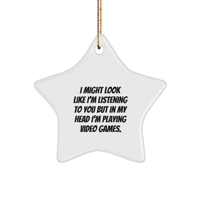 Fun Gaming Star Ornaments for Playing Video Games Enthusiasts, Funny Star Gift for Friends and Family from Men, Christmas Unique Gifts for Playing Video Games Lovers - Image 1