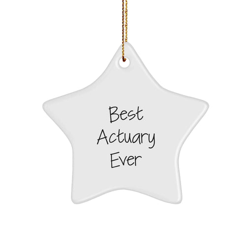 Gifts from Actuary Friends for Actuary Men, Best Actuary Ever Star Ornament, Christmas Unique Gifts for Actuary Men Home Decor - Image 1