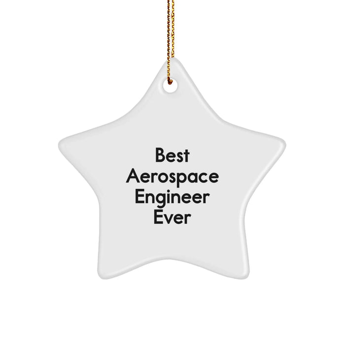Funny Aerospace Engineer Gifts from Friends to Family, Star Ornament Best Aerospace Engineer Ever, Christmas Unique Decorations - Image 1