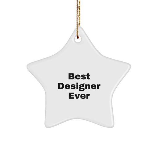 Funny Best Designer Ever Star Ornament Gifts from Friends for Christmas - Image 1