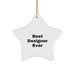 Funny Best Designer Ever Star Ornament Gifts from Friends for Christmas - Image 1