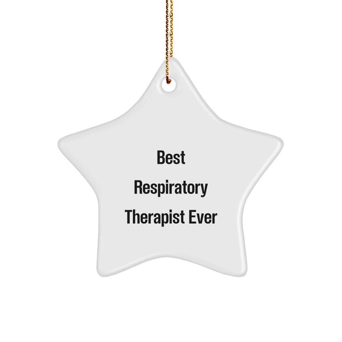 Funny Inspirational Gifts from Men to Best Respiratory Therapist Ever Star Ornament, Unique Christmas Unique Gifts for Respiratory Therapist Friends - Image 1
