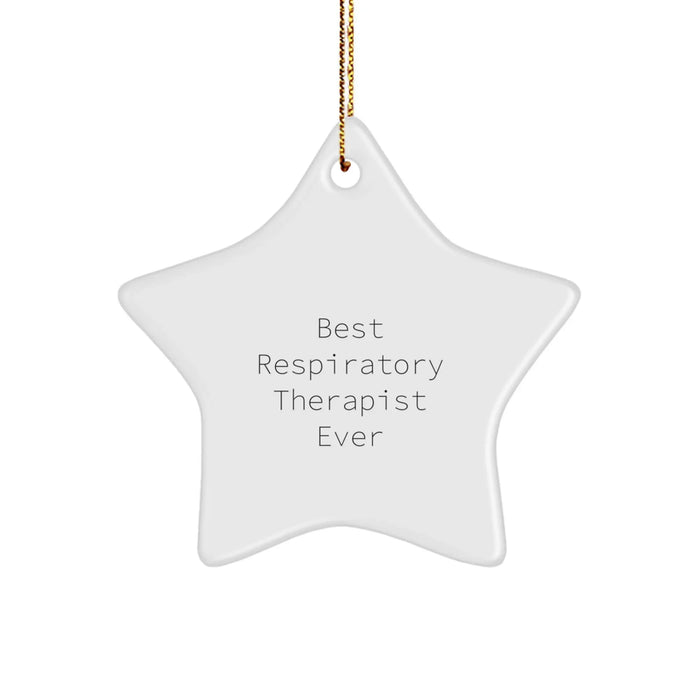 Funny Respiratory Therapist Gifts for Men, Star Ornament - Gifts from Friends for Best Respiratory Therapist Ever, Christmas Unique Gifts - Image 1