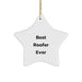 Funny Quote Roofer Gifts from Men to Best Roofer Ever Star Ornament for Roofer Christmas Unique Gifts - Image 1