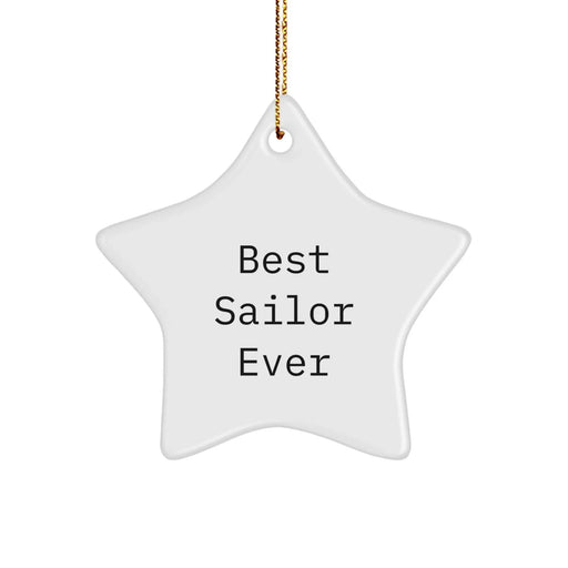 Funny Sailor Gifts, Best Sailor Ever Star Ornament, Christmas Unique Gifts from Family - Image 1