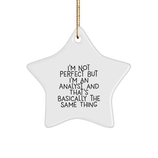 Funny Analyst Star Ornament Gifts from Family, Friends, Coworkers for Men, Women Christmas Unique Presents - Image 1
