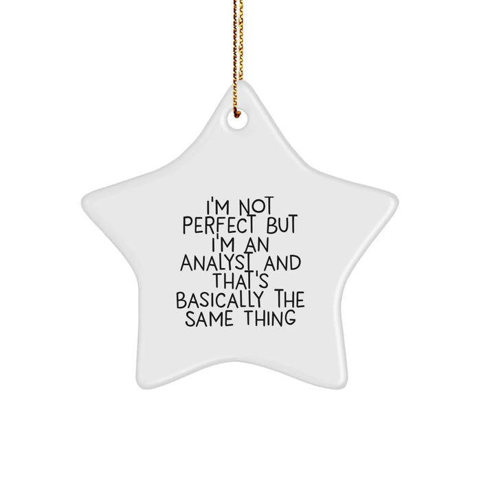 Funny Analyst Star Ornament Gifts from Family, Friends, Coworkers for Men, Women Christmas Unique Presents - Image 1
