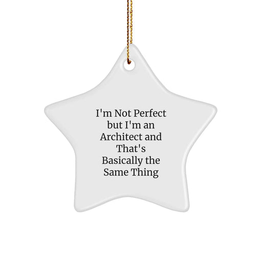 Funny Architect Star Ornament Gifts from Family for Architect Friends at Christmas - Image 1