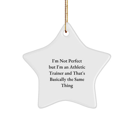 Funny Athletic Trainer Star Ornament for Christmas Unique Gifts from Friends to Family - Image 1