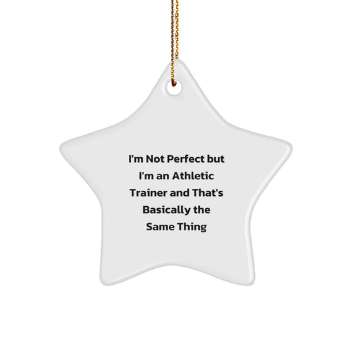 Funny Star Ornament Gifts from Men to Athletic Trainer Friends and Family for Christmas Unique Decorations - Image 1