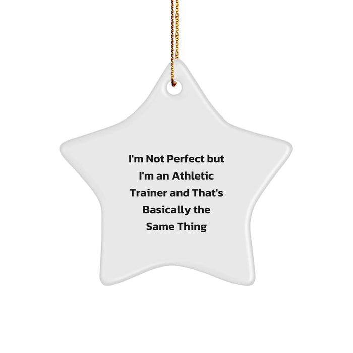 Funny Star Ornament Gifts from Men to Athletic Trainer Friends and Family for Christmas Unique Decorations - Image 1