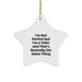 Funny Teller Star Ornament Gifts from Men, Unique Christmas Unique Gifts for Teller, White Star Shaped Decorations - Image 1