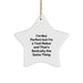 Unique Star Ornament Gifts from Men to Tool Makers at Christmas, Funny Quote, Star-Shaped Decor for Home or Office - Image 1