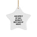 Architect Gifts from Dad - Funny Star Ornament for Men's Christmas Unique Presents, Gifts for Family, Friends, and Coworkers - Image 1