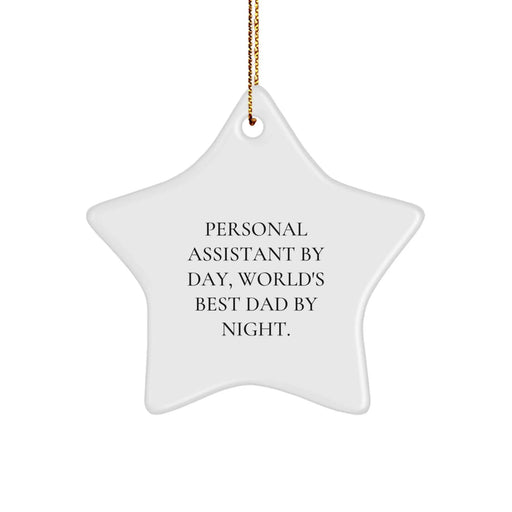 Funny Star Ornament for Personal Assistant Gifts, Perfect for Christmas Unique Gifts from Mom to Dad or Family and Friends - Image 1