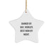 Banker Gifts for Men, Star Ornament with Quote 'Banker By Day, World's Best Mom By Night.' - Christmas Unique Gifts from Family - Image 1