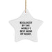 Biologist Gifts by Day, World's Best Mom Star Ornament for Christmas from Mom - Image 1