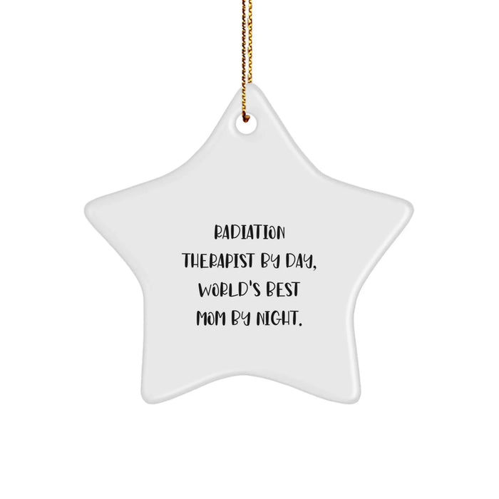 Funny Radiation Therapist Gifts from Family - Radiation Therapist Star Ornament, Christmas Unique Gifts for Radiation Therapist - Image 1