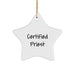 Funny Quote Star Ornament Gifts from Friends, Perfect for Priest Christmas - Image 1