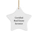 Funny Real Estate Investor Gifts for Christmas - Star Ornament 'Certified Real Estate Investor' from Gifts for Men - Image 1