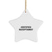 Funny Certified Receptionist Christmas Star Ornament Gifts from Friends to Coworkers - Image 1