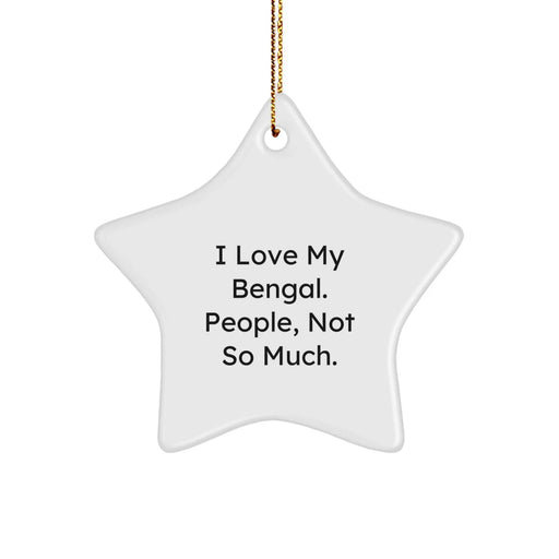 Bengal Cat Star Ornament, Funny Cat Lover Gifts for Christmas, Bengal Cat Owner Gifts from Friends and Family - Image 1