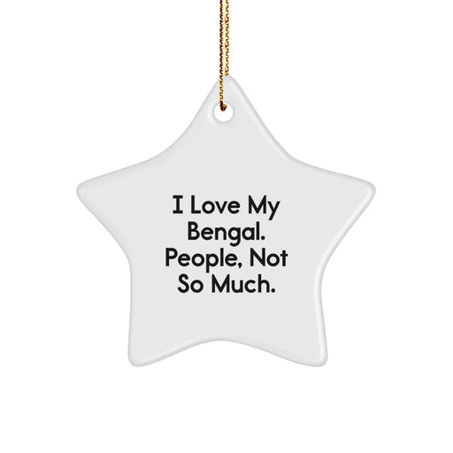 Funny Bengal Cat Star Ornament - Gifts from Men for Bengal Cat Lovers - Christmas Unique Gifts - Image 1