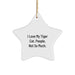 Funny Tiger Cat Star Ornament Gifts for Men Women Friends Family from Loved Ones - Image 1
