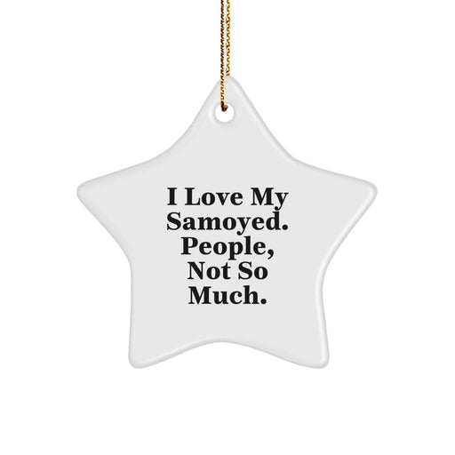 Funny Samoyed Dog Star Ornament Christmas Unique Gifts from Men to Family - Image 1