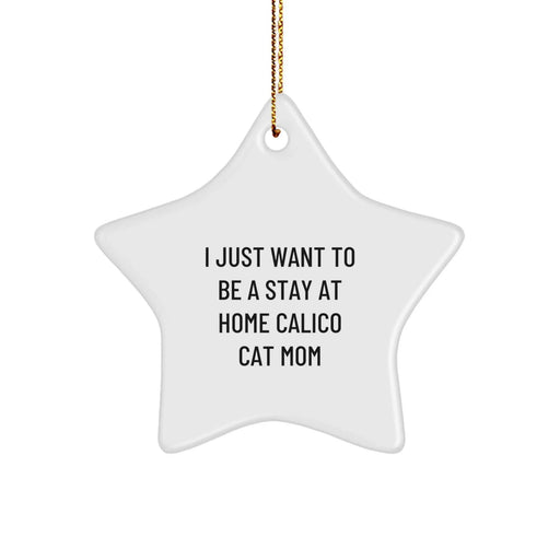 Funny Calico Cat Star Ornaments Gifts from Mom to Calico Cat Mom for Christmas - Image 1