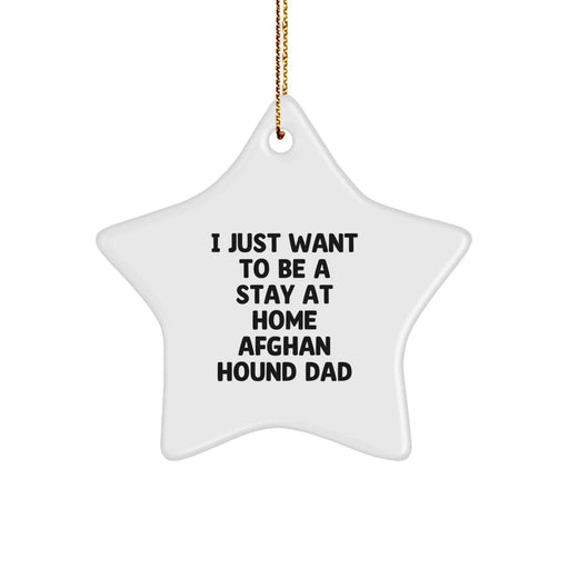 Funny Afghan Hound Dog Gifts for Dad - Christmas Unique Star Ornament from Husband - Image 1