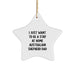 Funny Australian Shepherd Dog Star Ornament Gifts from Dad to Australian Shepherd Dog Lover at Christmas - Image 1