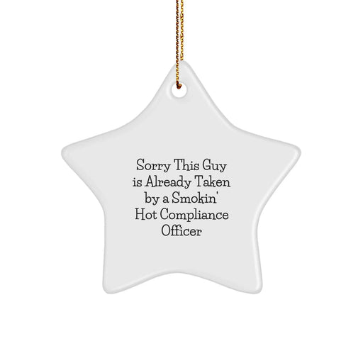 Funny Compliance Officer Star Ornament Gifts from Friends for Coworkers - Unique Christmas Unique Gifts - Image 1