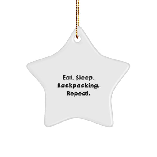 Funny Backpacking Star Ornament Gifts from Friends for Christmas Unique Presents - Image 1